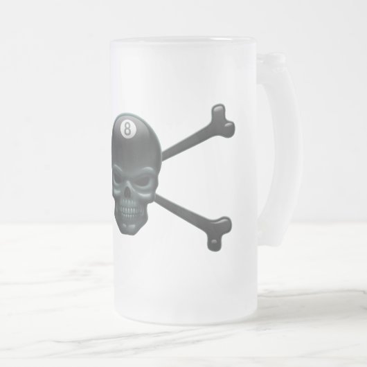 8-ball Pirate Matglas Bierpul (Voorkant rechts)