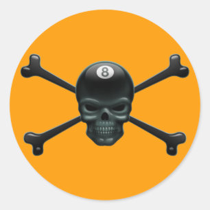 8-ball Pirate Ronde Sticker