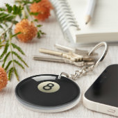 8 Ball Pool Bag ID LABEL of rugzak Sleutelhanger (Voorkant Rechts)