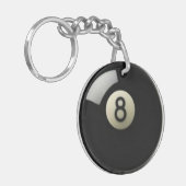 8 Ball Pool Bag ID LABEL of rugzak Sleutelhanger (Voorkant Links)