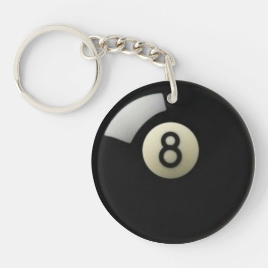 8 Ball Pool Bag ID LABEL of rugzak Sleutelhanger (Voorkant)