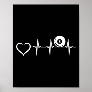 8-ball Pool Biljart - Pool Biljart Heartbeat HE Poster