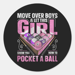 8 Ball Pool Biljart Quote voor een Pool Player Gir Ronde Sticker
