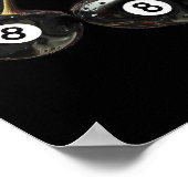 8 Ball Pool Biljart Speler Kersen Poster (Hoek)