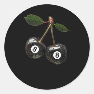 8 Ball Pool Biljart Speler Kersen Ronde Sticker