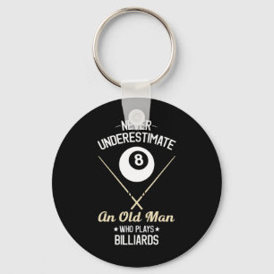 8 Ball Pool Funny Billiards Player Lover Pap Gifte Sleutelhanger