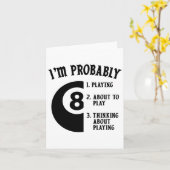 8-ball Pool Speler Biljart Nieuwheid Gift Kaart (Gele Bloem)