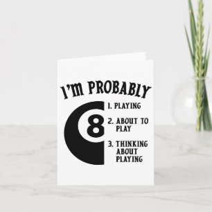 8-ball Pool Speler Biljart Nieuwheid Gift Kaart