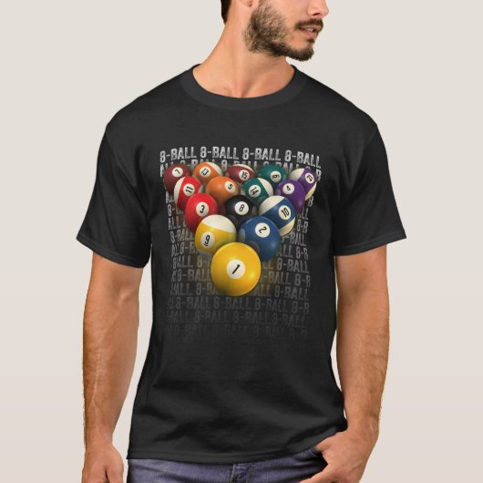 8-Ball Pool Team Leagues en Tournats T-shirt (Voorkant)