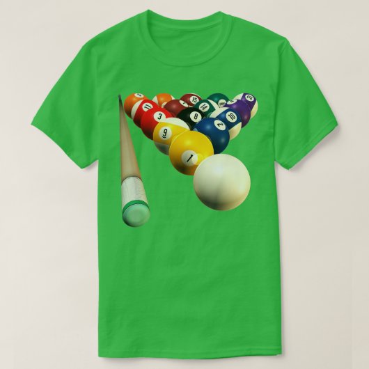 8-BALL POOL TEAM TSHIRTS VOOR BAR LEAGUE SHOOTERS (Design voorkant)