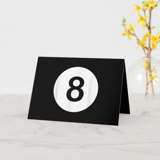 8 Ball Poolhal Tees, Cadeau voor haaienliefhebbers Kaart (Gele Bloem)