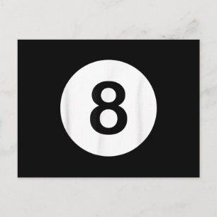 8 Ball Poolhal Tees, Haai Liefhebber Cadeau Briefkaart