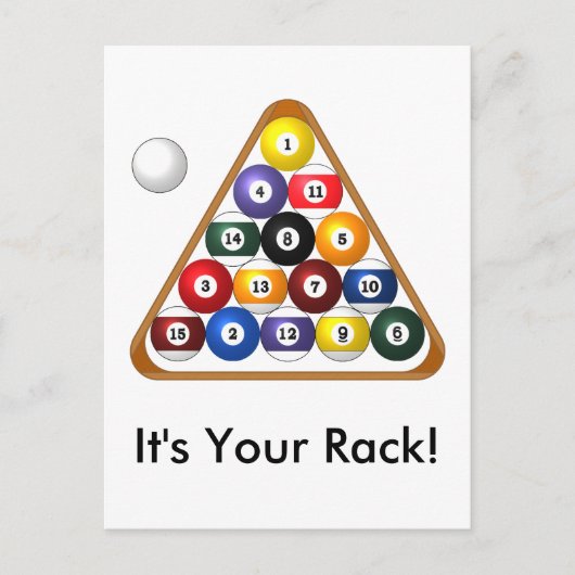 8-ball rackbriefkaart briefkaart (Voorkant)