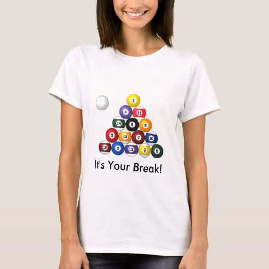 8-ball rackshirten t-shirt (Voorkant)