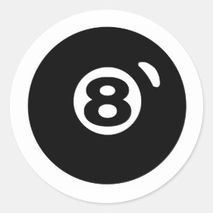 8 BALL RONDE STICKER