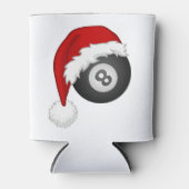 8-Ball Santa hat Funny kerst billiards snooker Blikjeskoeler (Voorkant)