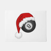 8-Ball Santa hat Funny kerst billiards snooker Deurmat (Voorkant)