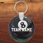 8 Ball Team Name Sleutelhanger (Voorkant)