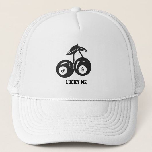 8 Ball Trucker Hoed Lucky Me Kersen Pet (Voorkant)