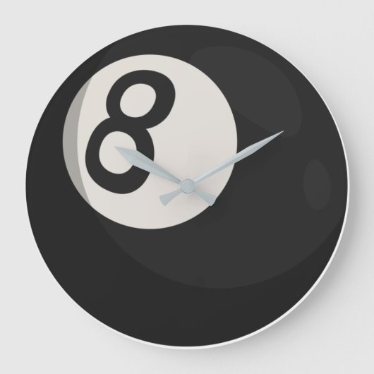 8 Ball Wall Clock Grote Klok (Voorkant)