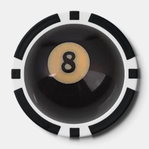 "8 Ball" zwembad bal ontwerp geschenken en product Poker Chips