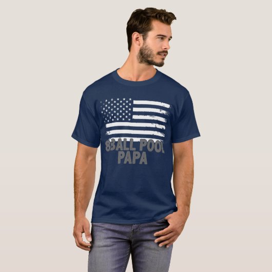 8 BALPOOL PAPA T-SHIRT (Voorkant volledig)