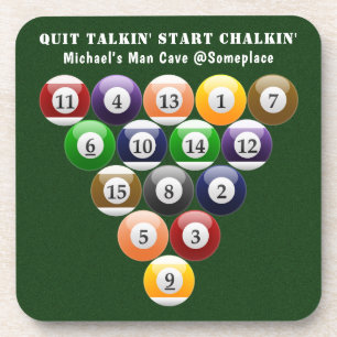 8-band rackbiljartballen met 8-bits balpool drankjes onderzetter