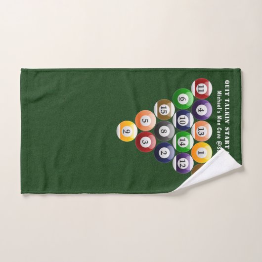 8-band rackbiljartballen met 8-bits balpool handdoek (Handdoek)