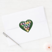 8-band rackbiljartballen met 8-bits balpool hart sticker (Envelop)