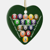 8-band rackbiljartballen met 8-bits balpool keramisch ornament (Rechts)