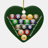 8-band rackbiljartballen met 8-bits balpool keramisch ornament (Achterkant)