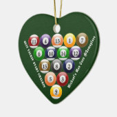 8-band rackbiljartballen met 8-bits balpool keramisch ornament (Links)