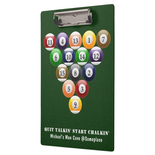 8-band rackbiljartballen met 8-bits balpool klembord (Links)