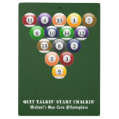 8-band rackbiljartballen met 8-bits balpool klembord (Achterkant)