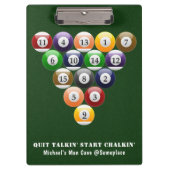 8-band rackbiljartballen met 8-bits balpool klembord (Voorkant)