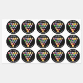 8-band rackbiljartballen met 8-bits balpool labels (Vel)