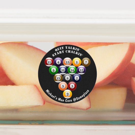 8-band rackbiljartballen met 8-bits balpool labels (Aangebracht)