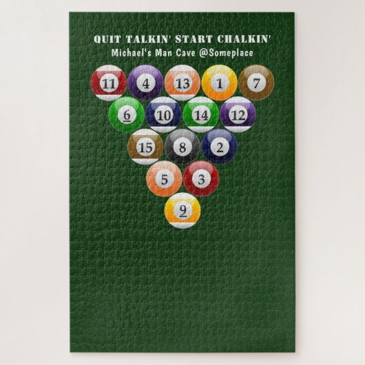 8-band rackbiljartballen met 8-bits balpool legpuzzel (Verticaal)