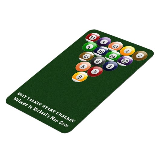 8-band rackbiljartballen met 8-bits balpool magneet (Linkerzijde)