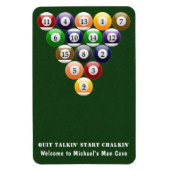 8-band rackbiljartballen met 8-bits balpool magneet (Verticaal)