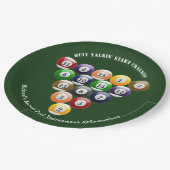 8-band rackbiljartballen met 8-bits balpool papieren bordje (Gekanteld)