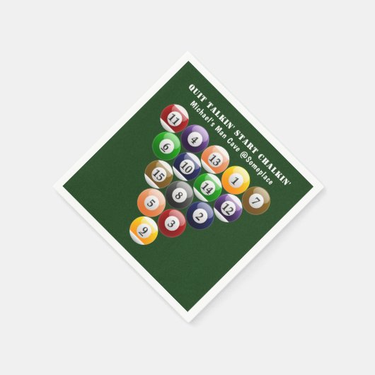 8-band rackbiljartballen met 8-bits balpool servetten (Hoek)