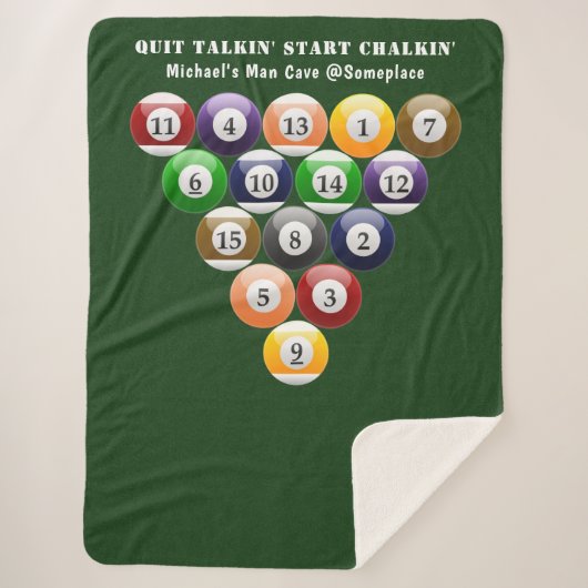 8-band rackbiljartballen met 8-bits balpool sherpa deken (Voorkant)