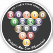 8-band rackbiljartballen met 8-bits balpool sticker (Voorkant)