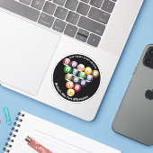 8-band rackbiljartballen met 8-bits balpool sticker (Laptop met iPhone)
