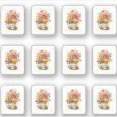 8 Beker van Bloemen Sticker (Voorkant)