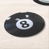8 Billiard Pool Ball Ronde Kartonnen Onderzetter (Gebogen)