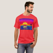 8-bit Beach Sunset T-shirt (Voorkant volledig)