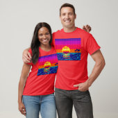 8-bit Beach Sunset T-shirt (Unisex)