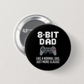 8-bit Dad Classic Gamer Controller Ontwerp Ronde Button 5,7 Cm (Voorkant /achterkant)